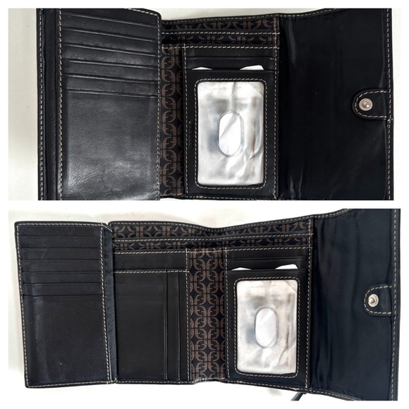 FOSSIL MONOGRAM CANVAS LEATHER CROSSBODY/SHOULDER TRAVEL BAG W/MATCHING WALLET - Picture 12 of 16